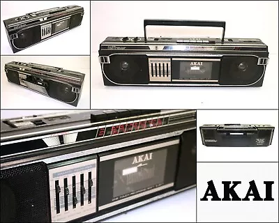 Vintage AKAI AJ-202 3 Band Radio 5 Band EQ Cassette Recorder Boombox • $50