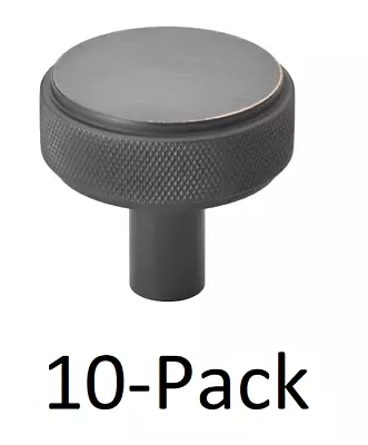 *10-Pack* GlideRite 1-1/2 In. Oil Rubbed Bronze Solid Round Knurled Knob • $29.99