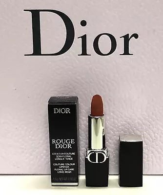 Dior Rouge Couture Colour Lipstick NUDE LOOK 100 Velvet Travel Size NEW  BOXED • £8.99