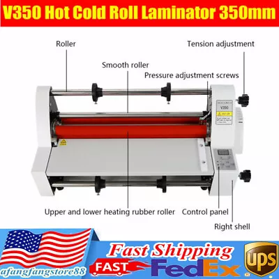 13  Hot Cold Roll Laminator Double Sided Thermal Laminating Machine 700W 110V • $185.25