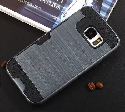 Slide Card Armor Hard Heavy Duty Case Cover For Samsung Galaxy S7 Edge • $5.19