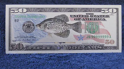 $3.19 • Buy 2 Silver Crappie Banknotes No-Paper Money US Novelty Federal Silver Reserve Mint