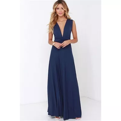 Multi Way Wrap Long Maxi Convertible Dress Evening Party Bridesmaid Formal Women • $28.09