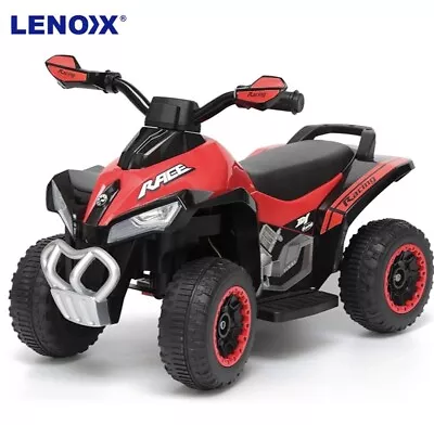 Lenoxx Kids Quad Raptor Electric 6V Ride Toy Bike Red • $190.99