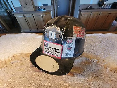 Vintage MSA Low Vein Cap Coal Mining Helmet Hat Coal Miners Hat With Liner 1969 • $250