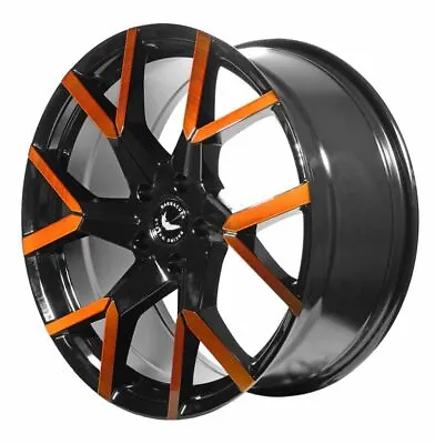 BARRACUDA TZUNAMEE EVO Black Gloss Flashing Orange Rim 8x18 - 18  5x114.3... • $430.61