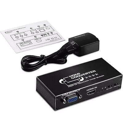 New HDMI To RGB Converter 1080P HDMI To YPbPr VGA Scaler Converter With Audio • £39.19