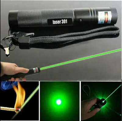 10Miles Laser Pointer Pen Green Light 532NM Lazer Hiking Flashlights Torches • £5.25