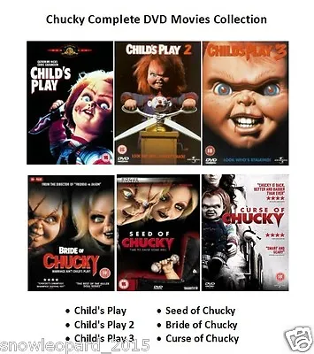 £49.65 • Buy Chucky Complete Movie Collection Dvd All 6 Film Childs Play Curse Of Bride Seed