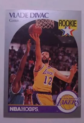 1990 Vlade Divac NBA Hoops Rookie Card Lakers #154 Basketball Card • $2