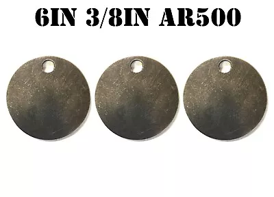 6in. 3/8in.Thk. AR500 Gong Steel Shooting Targets - 3pc. Metal Shooting Targets • $55.99