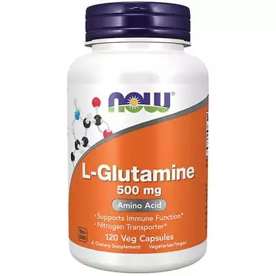 NOW Foods L-Glutamine 500 Mg 120 Veg Caps • $11.24