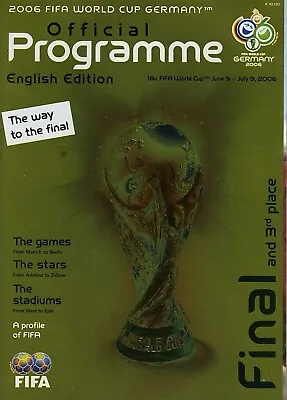 £4.99 • Buy WORLD CUP 2006 FINAL Italy V France - English Language Official Match Programme 