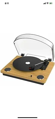 $110 • Buy Vinyl Turntable Record Player With Built-in Bluetooth Receiver &2 Stereo Speaker