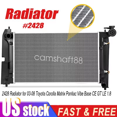 2428 Radiator For 2003-2008 Toyota Corolla Matrix Pontiac Vibe Base CE GT LE 1.8 • $50.99