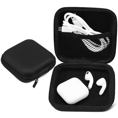  2Pcs Hard Shell Bag Earphone Carrying Case Cable Power Bank Small Electronic • $8.41
