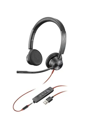 Poly Blackwire 3325 Microsoft Teams Certified USB-A Headset With Case • £39.99
