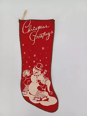 Vintage Christmas Stocking Decoration 5x14 • $14.99