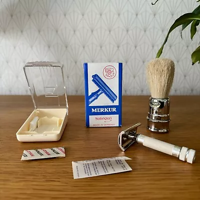 New Solingen Merkur Razor + Safety Badger Razor 337 • $64.13