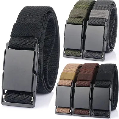 1.34inch Quick Release Stretch Belt With Magnetic Buckle Webbing Belt For Men • $14.99