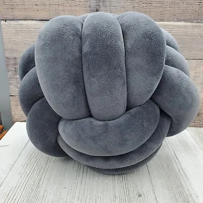 Soft Knot Cushion Ball Chunky Concise Knotted Pillow Plush Monkey Knot Gray FLAW • $16.99