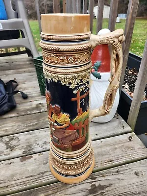 Vintage Large 24  German Ceramic Beer Stein Tankard Used • $10