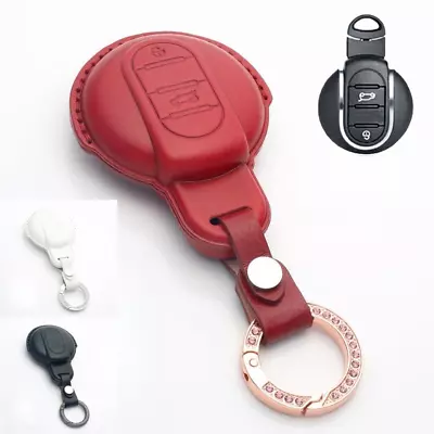 Genuine Leather Car Key Fob Case Cover For BMW MINI Cooper F54 F55 F56 F57 F60 • $27.50