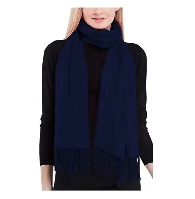 Cashmere Scarf Wool Blend Shawl Ladies Soft Large Thick Warm Luxury Wrap Scarves • £11.55