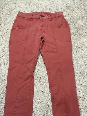 Cabi Womens Pants Size 6 Red Tapered Leg Pockets Classic Casual Comfort • $16.99