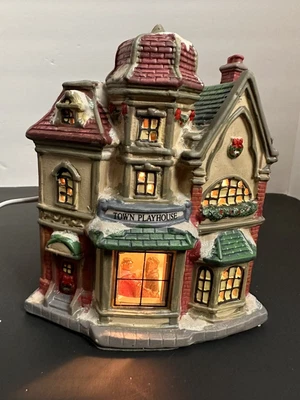 £19.67 • Buy Town Playhouse Porcelain House With Light  7”x6”x4”