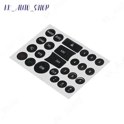 Car Radio Stereo Button Repair Decals Stickers Black For Mercedes Benz 2007-2014 • $6.36