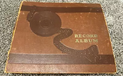 78 RPM Vintage 10  Record Storage Album Book Holder 10-Pocket With 10 RECORDS!! • $45