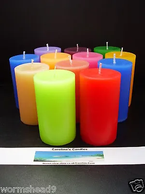 Handmade Scented Aromatherapy Coloured 2 Inch X3 Inch Pillar Candle Choose Scent • £3.49