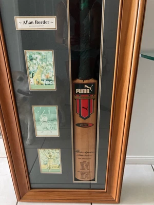 $900 • Buy Allan Border Framed Career Signed Cricket Bat
