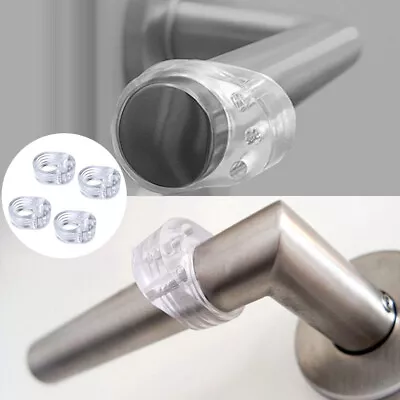 £4.84 • Buy Wall Protector Door Handle Stop Rubber, Fixing Free Stopper Bumper Door Guard UK