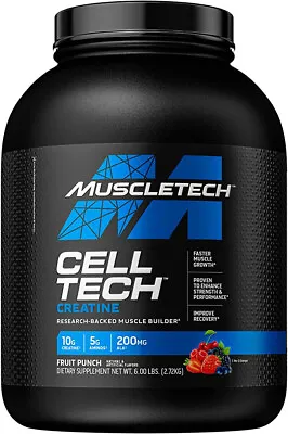 Muscletech Cell Tech Creatine Muscle Builder 6LB Fruit Punch CellTech 6 Lbs • $44.75