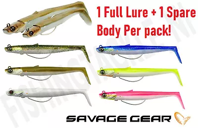 Savage Gear Sandeel V2 Weedless Sea Fishing Lures 2+1 22/33g Saltwater Sand Eel • £7.99