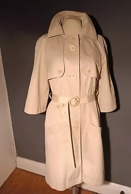 Vintage Cacharel Woman's Mac Raincoat Size Small Beige • £49.99