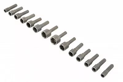 14pc NUT Driver SET 1/4'' Hex Metric & Imperial Power Drill Bit Socket Adaptors • £6.95