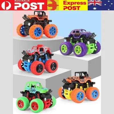 Monster Truck 4WD Kids Model Buggy-Crawler Stunt Pull Back Diecast-Car Toy Gift • $10.40