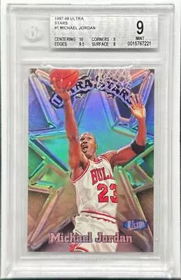 1997-98 Fleer Ultra Michael Jordan Ultra Stars #1 BGS 9 MINT Chicago Bulls • $565