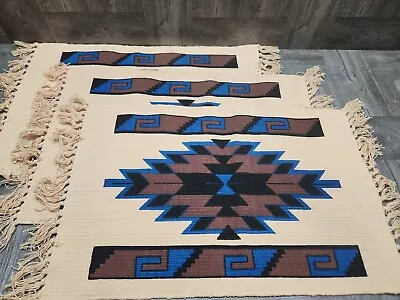 Set Of 3 El Paso Saddle Blanket Company Aztec Southwest Design Placemats • $19.97