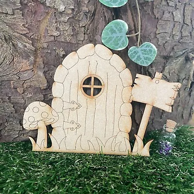 £3.50 • Buy MDF Wooden Fairy Door Craft Blank Ready To Decorate FK CSW