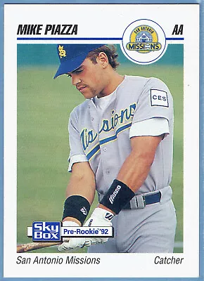 Mike Piazza 1992 Skybox Pre-Rookie '92 RC Card #251 AA San Antonio Missions  • $3.99