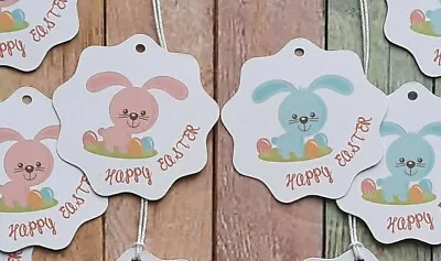 10 Easter Bunny Egg Gift Tags Labels Party Bags Crafts Card Making Toppers • £1.99