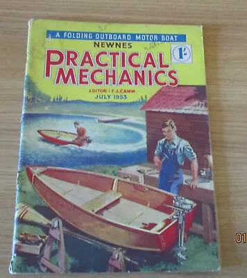 Vintage Newnes Practical Mechanics July 1953 Editor F. J. Camm • £3.99