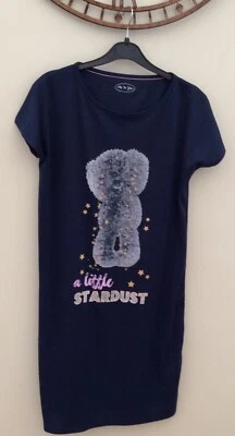 £3.45 • Buy M&S Lovely ME TO YOU Teens Age 13-14 Navy Blue Night Shirt Tatty Teddy VGC