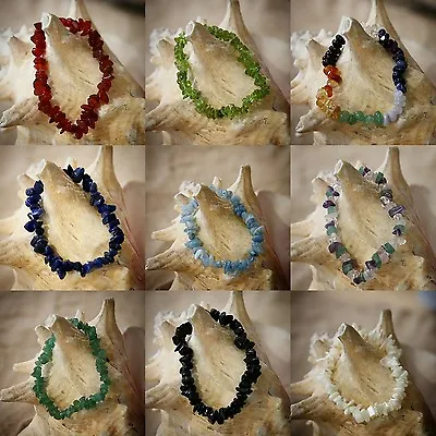 Crystal Gem Bracelets - Semi Precious Stone Crystal Chips Buy 3 Get 1 FREE • £3.99