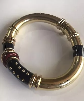 La Nouvelle Bague Bracelet Gold Enamel Bangle 18k Gold 54 Grams • $3995.95