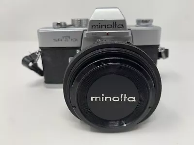 Minolta SRT 101 SLR Camera / Rokkor Minolta Lens & Vivitar 55mm Skylight 1A • $25